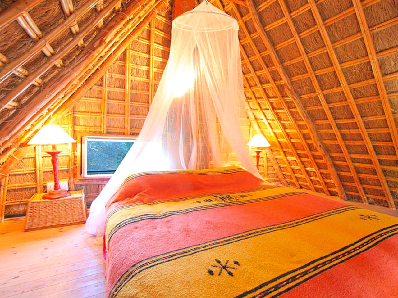 Traditional Straw Hut for a Unique Glamping Adventure in Los Caños de Meca, Southern Spain