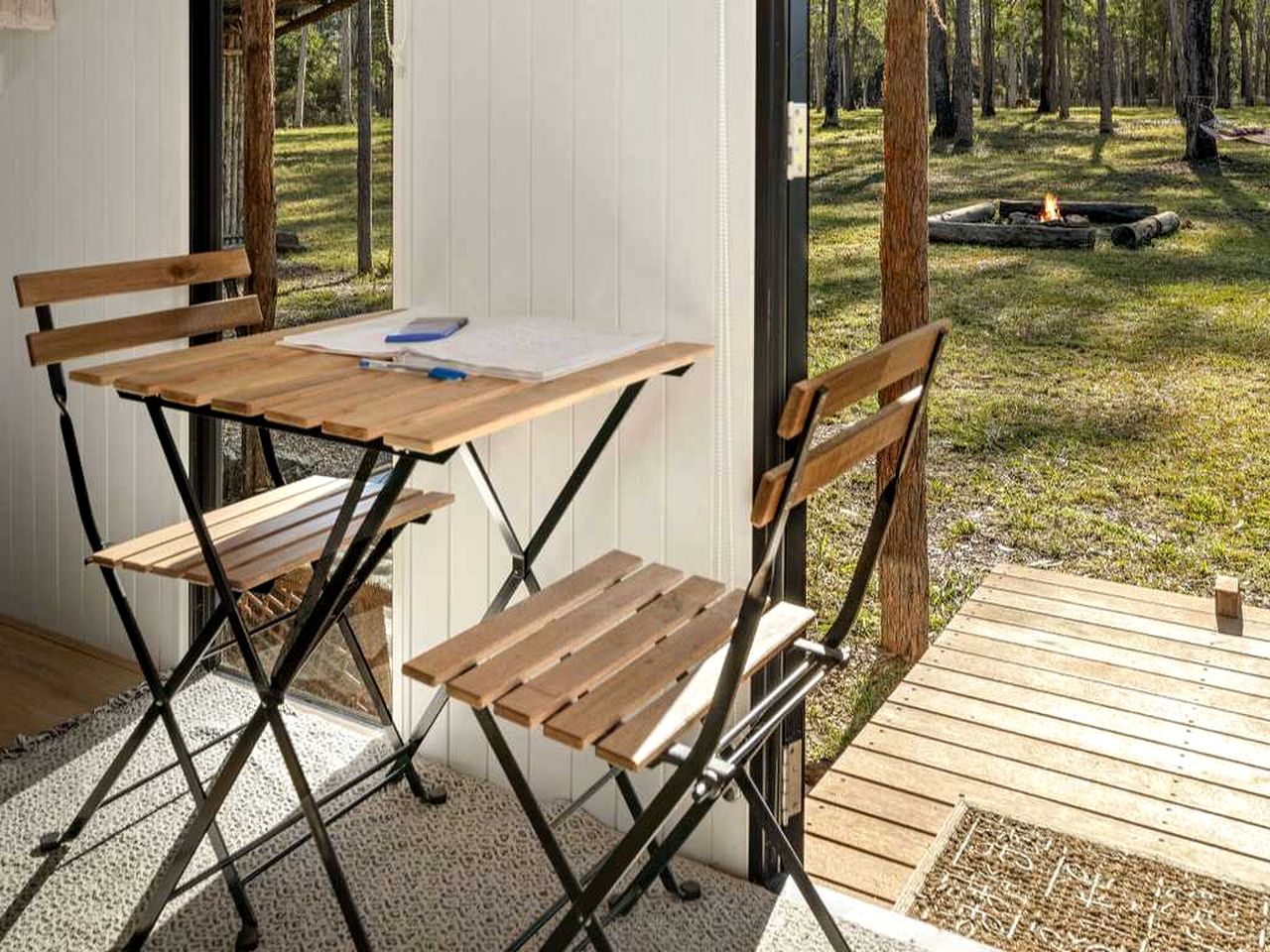 Tranquil Tiny House Cabin with Firepit and Outdoor Living Space in New South Wales, Australia