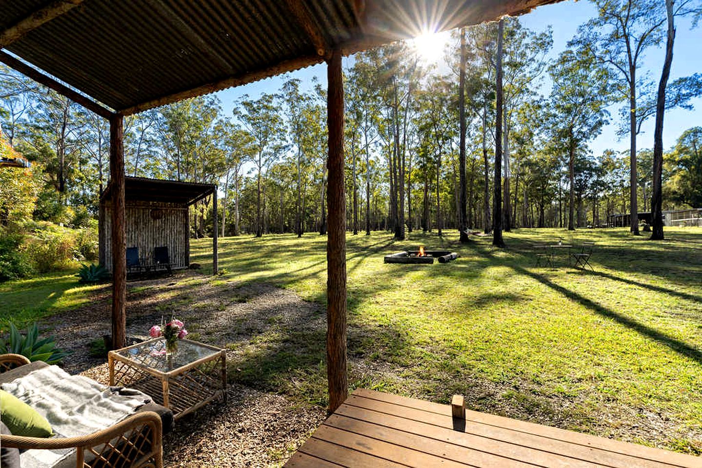 Tranquil Tiny House Cabin with Firepit and Outdoor Living Space in New South Wales, Australia