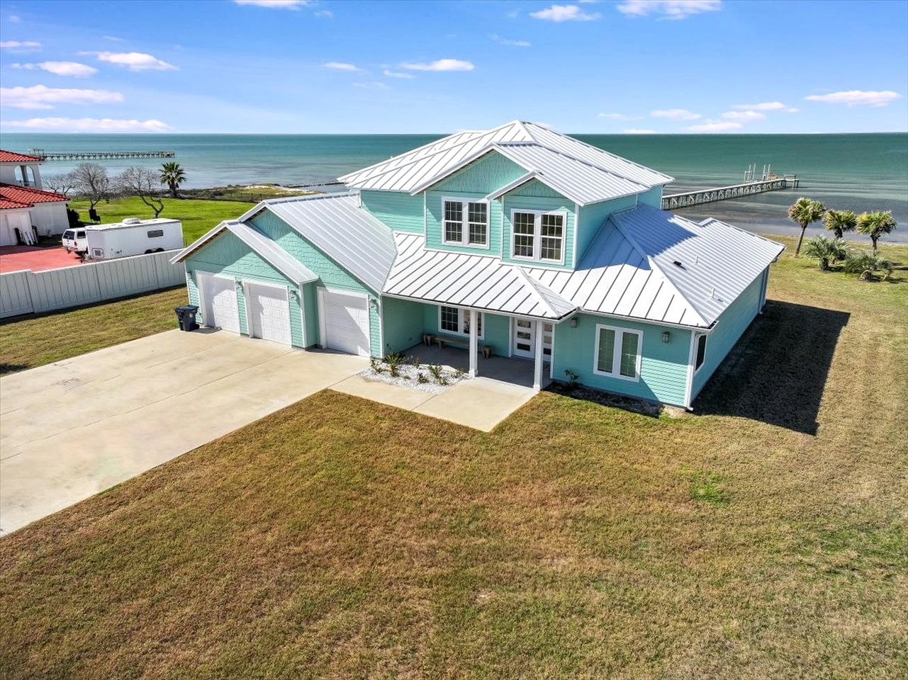 Luxury Waterfront Estate with Private Pier and Guest House on Copano Bay near Rockport, Texas