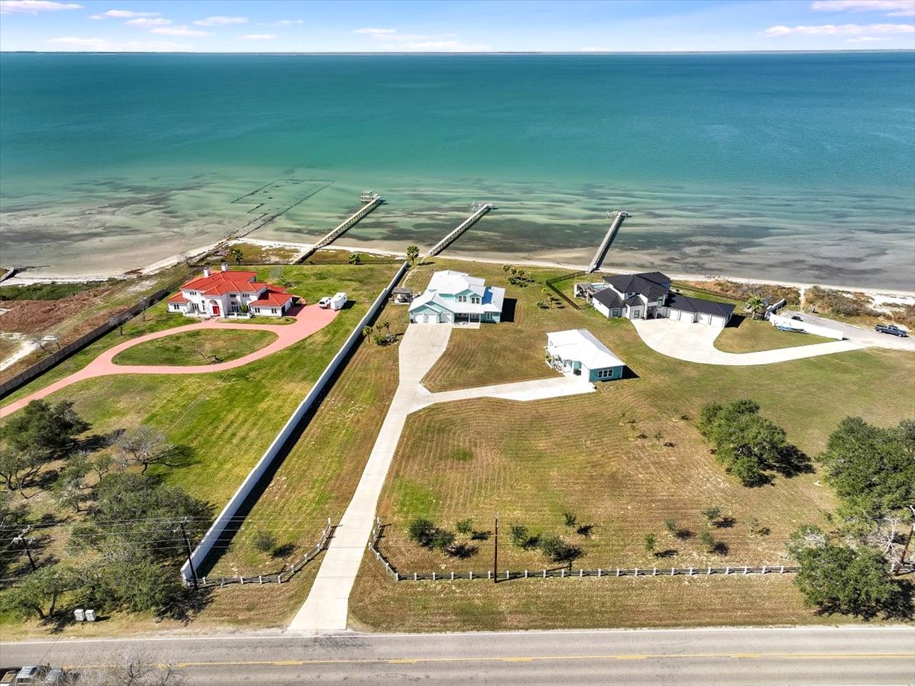 Luxury Waterfront Estate with Private Pier and Guest House on Copano Bay near Rockport, Texas