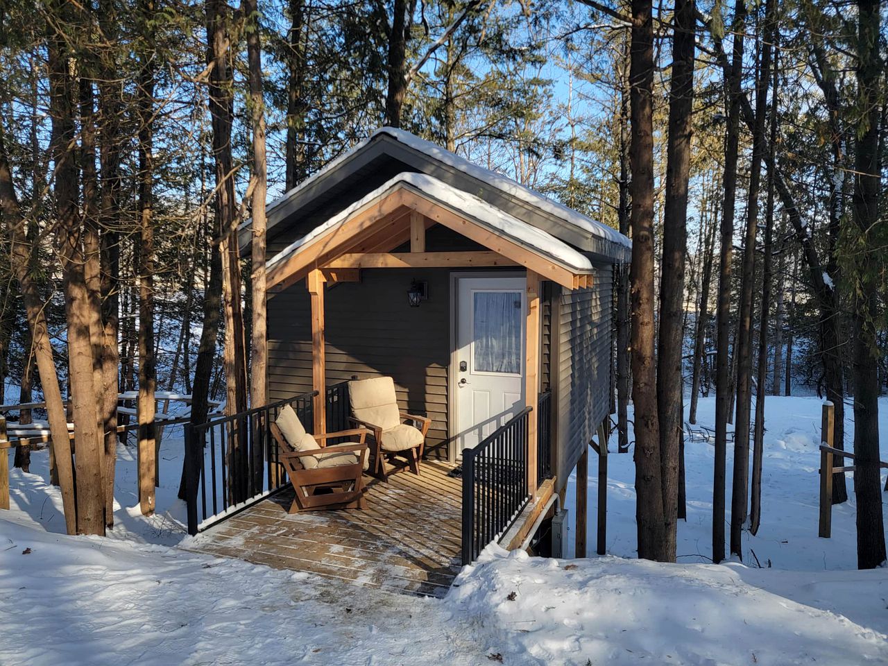 Cozy Up in this Cute Cabin Treehouse with Views of the Bluff Woodlands, Minnesota