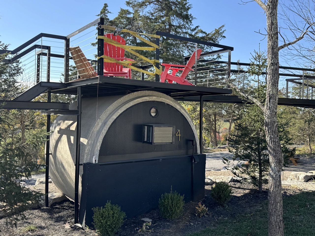 Peaceful Tube Vacation Rental with Fire Pit in Danville, Kentucky