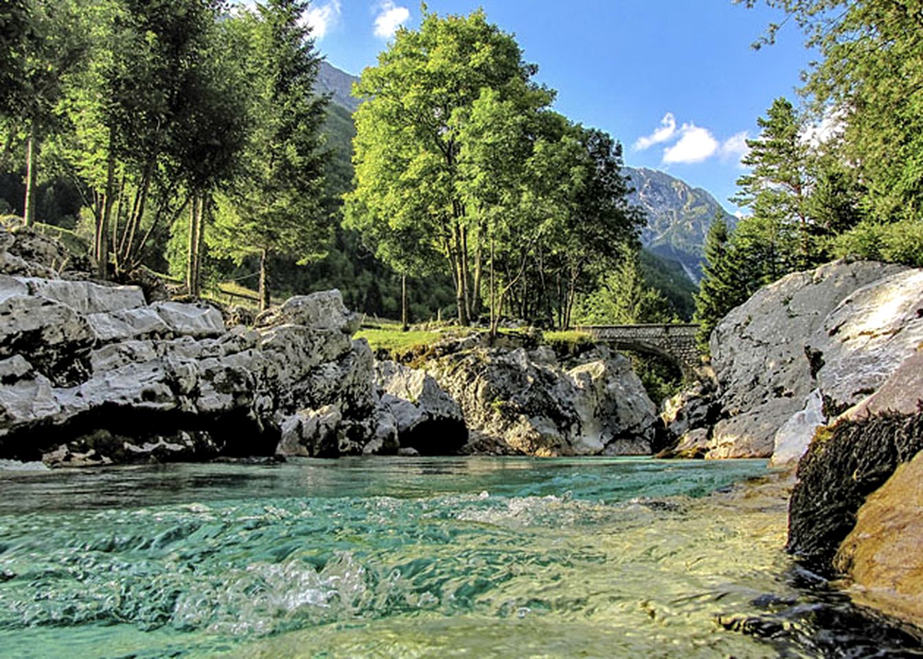 Stunning Getaway for a Vacation Surrounded by Mountain Views near the Soča River in Slovenia