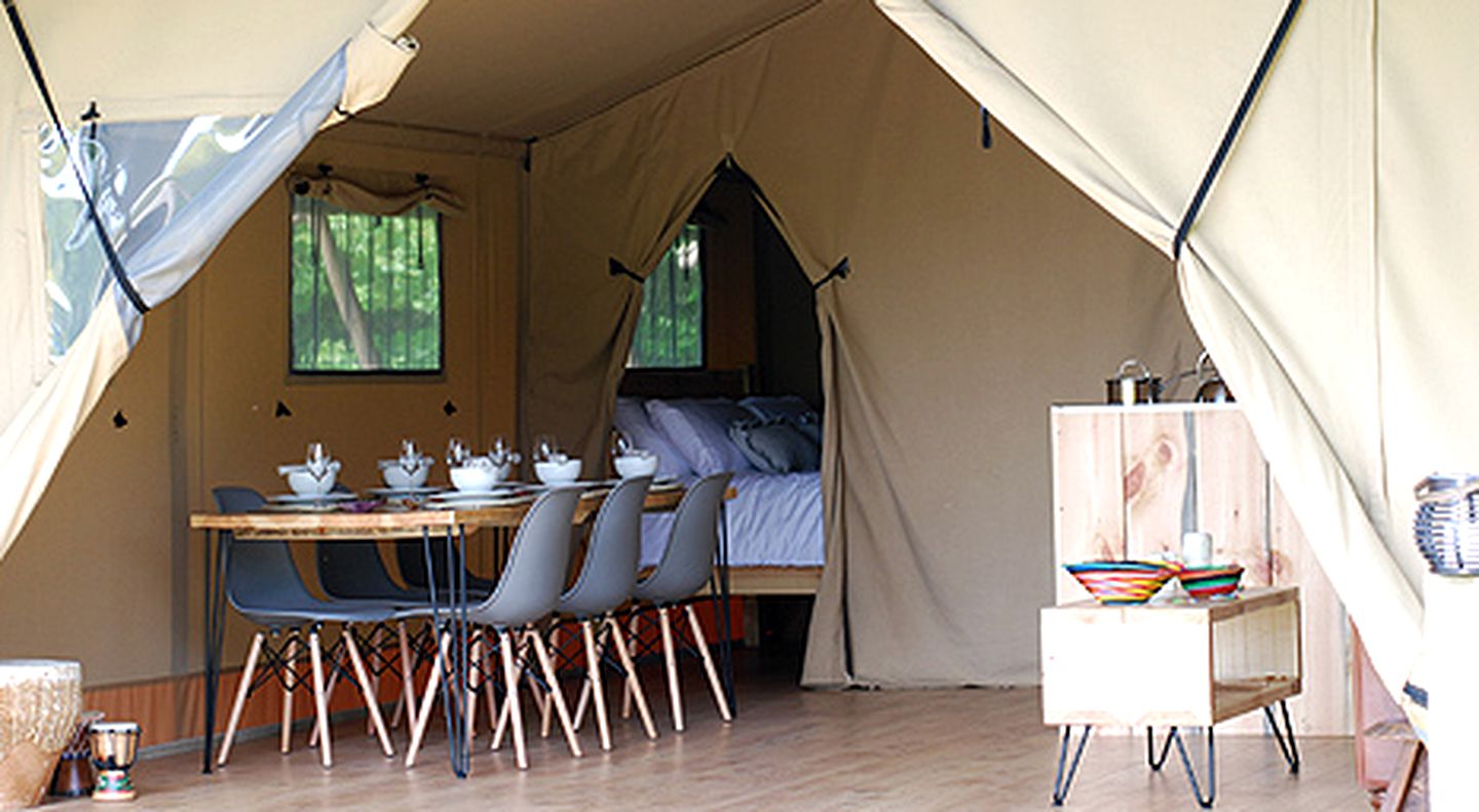 Unique Safari Tent Accommodation for Countryside Glamping in Suffolk, England