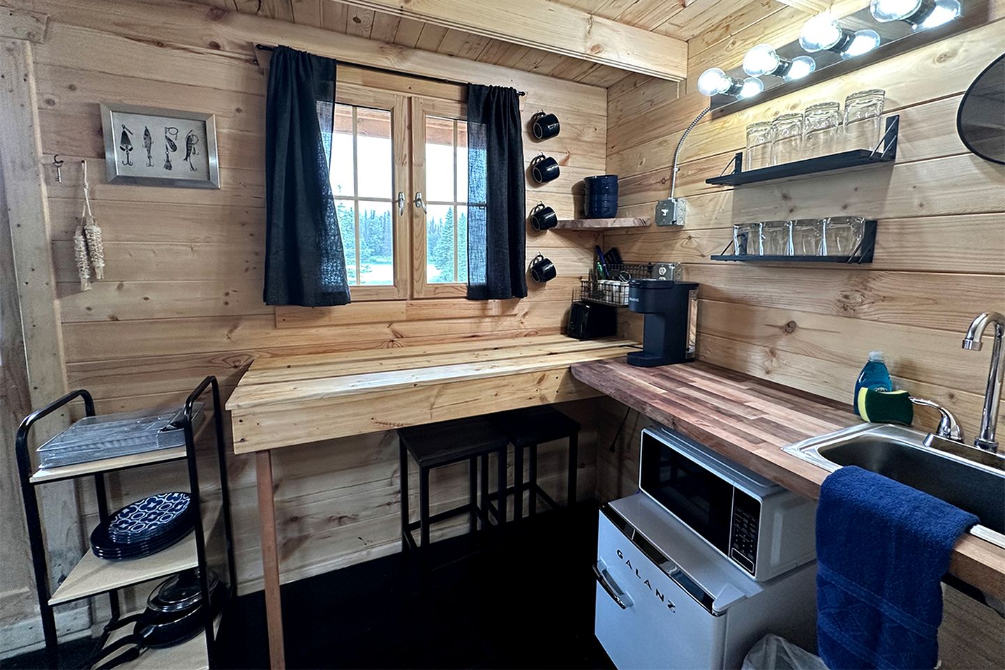 Solar Powered Lakefront Twin Tiny Houses in Cantwell Alaska, Perfect for a Group Getaway to Denali National Park