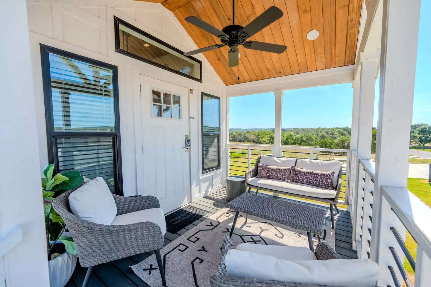 Cozy Tiny Home with Outdoor Kitchen, Resort Pool Access, and Hill Country Views Near Fredericksburg, TX