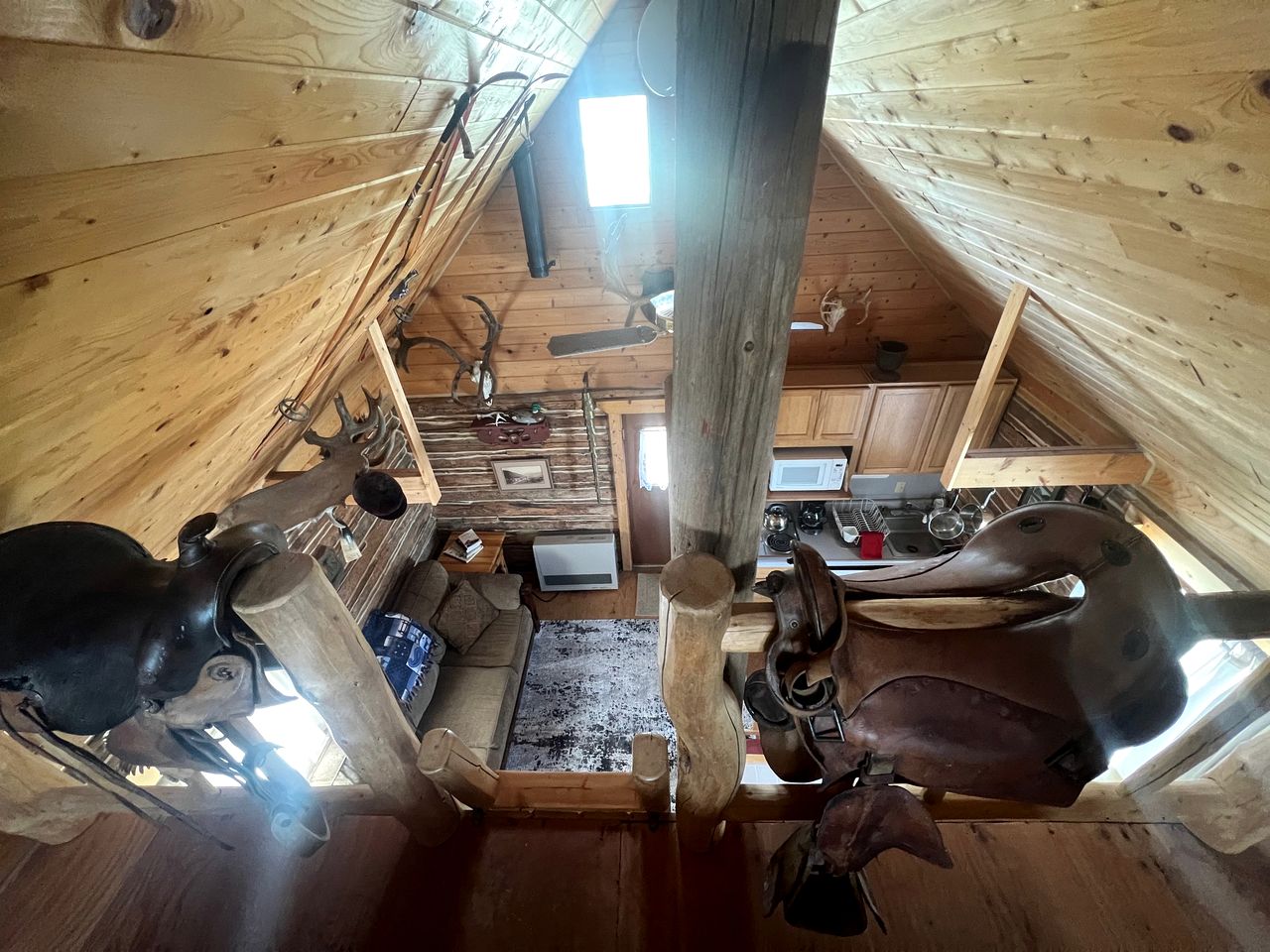 Charming Log Cabin with Mountain Views near Trails in Pony, Montana