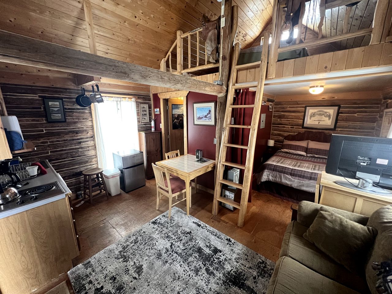 Charming Log Cabin with Mountain Views near Trails in Pony, Montana