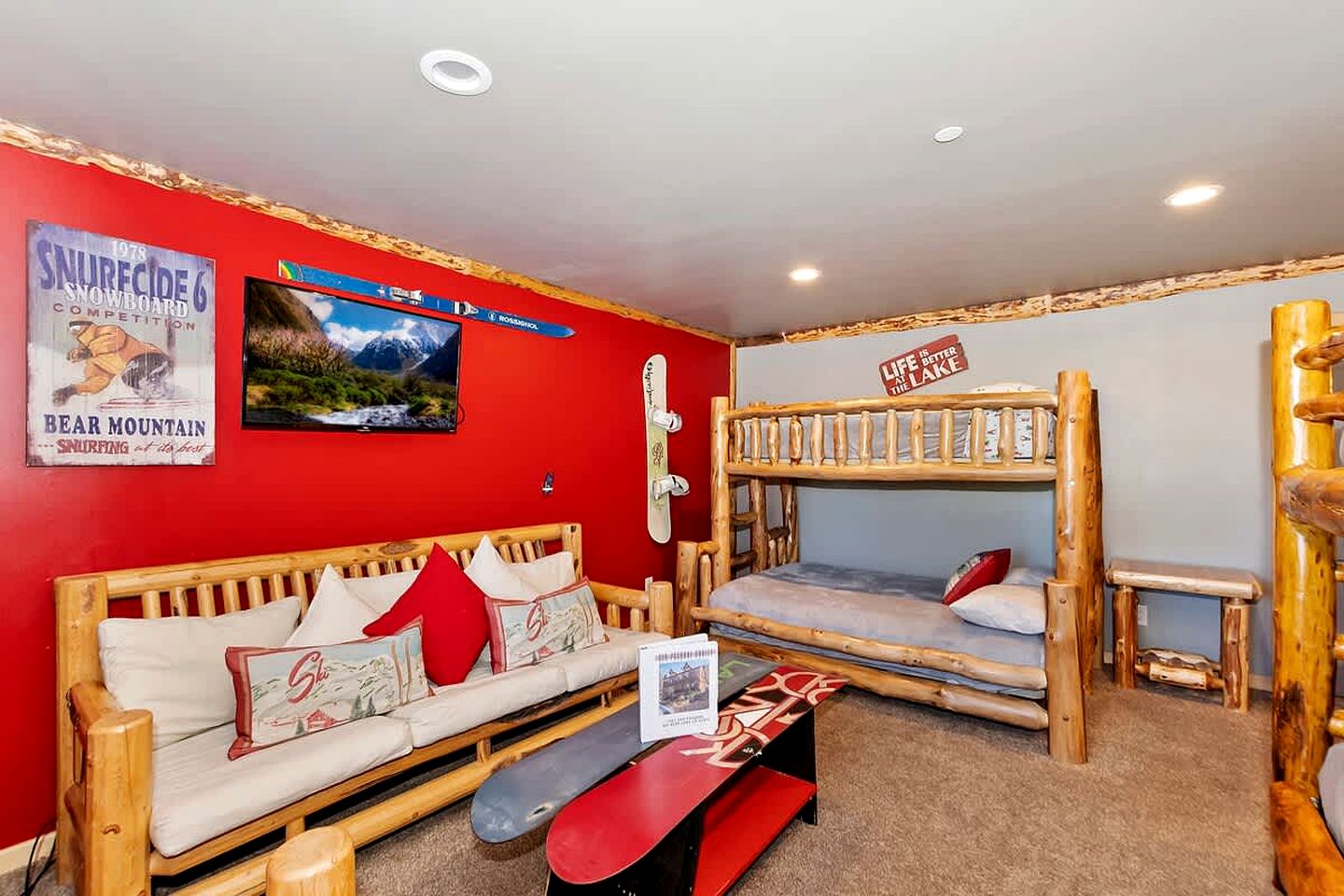 Unforgettable Design Cabin with Fire Pit and Spectacular Game Room in Big Bear Lake, California