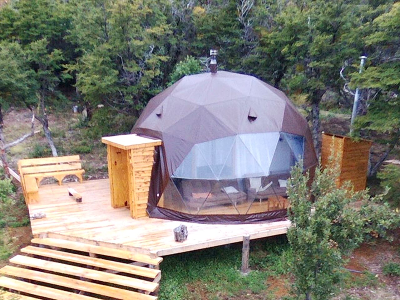 Unique Glamping Experience in Bright Dome in Patagonia, Argentina