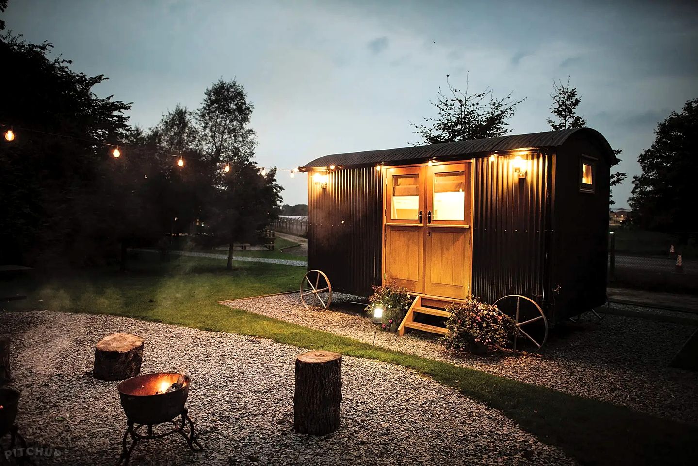 Unique Camping Rental in Deluxe Shepherd's Huts near Preston, England