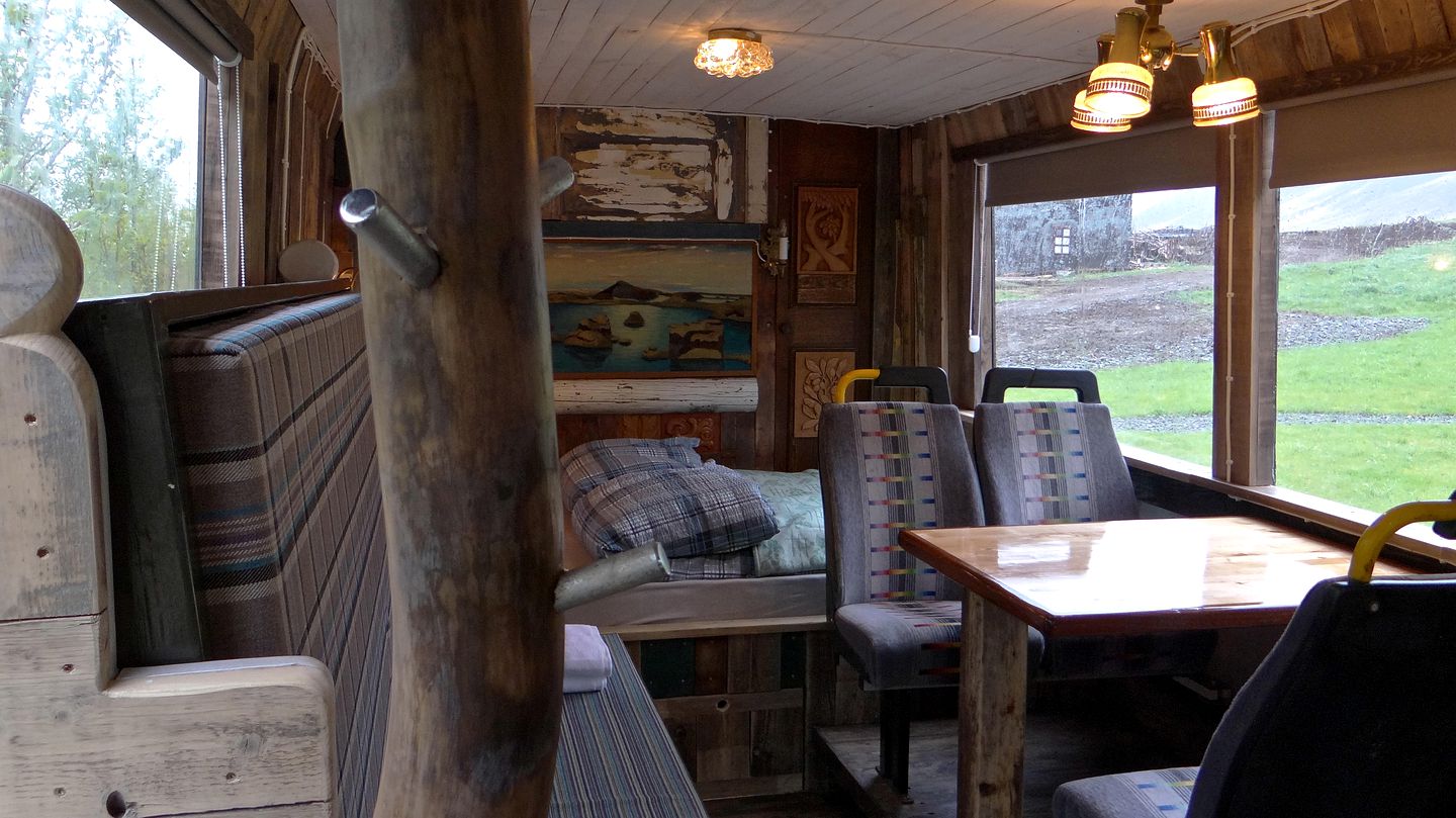 Unique Up-Cycled Bus Accommodation Getaway near Reykjavik, Iceland