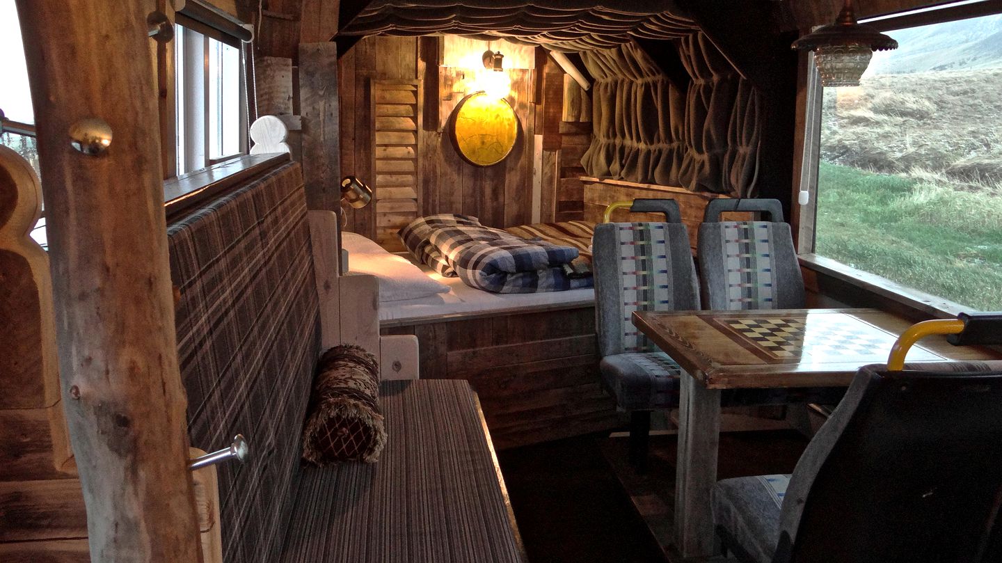 Unique Up-Cycled Bus Accommodation Getaway near Reykjavik, Iceland