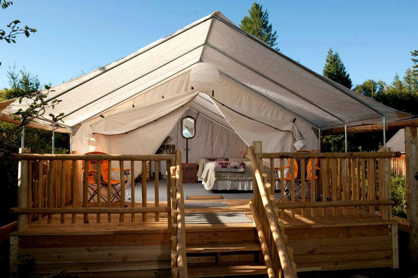 Upscale Safari Tents on Working Dude Ranch, Washington