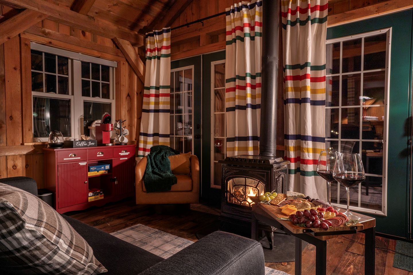 Peaceful Woodland Escape with Two Cabins, Firepit Nights & Hot Tubs in Bethel, Maine