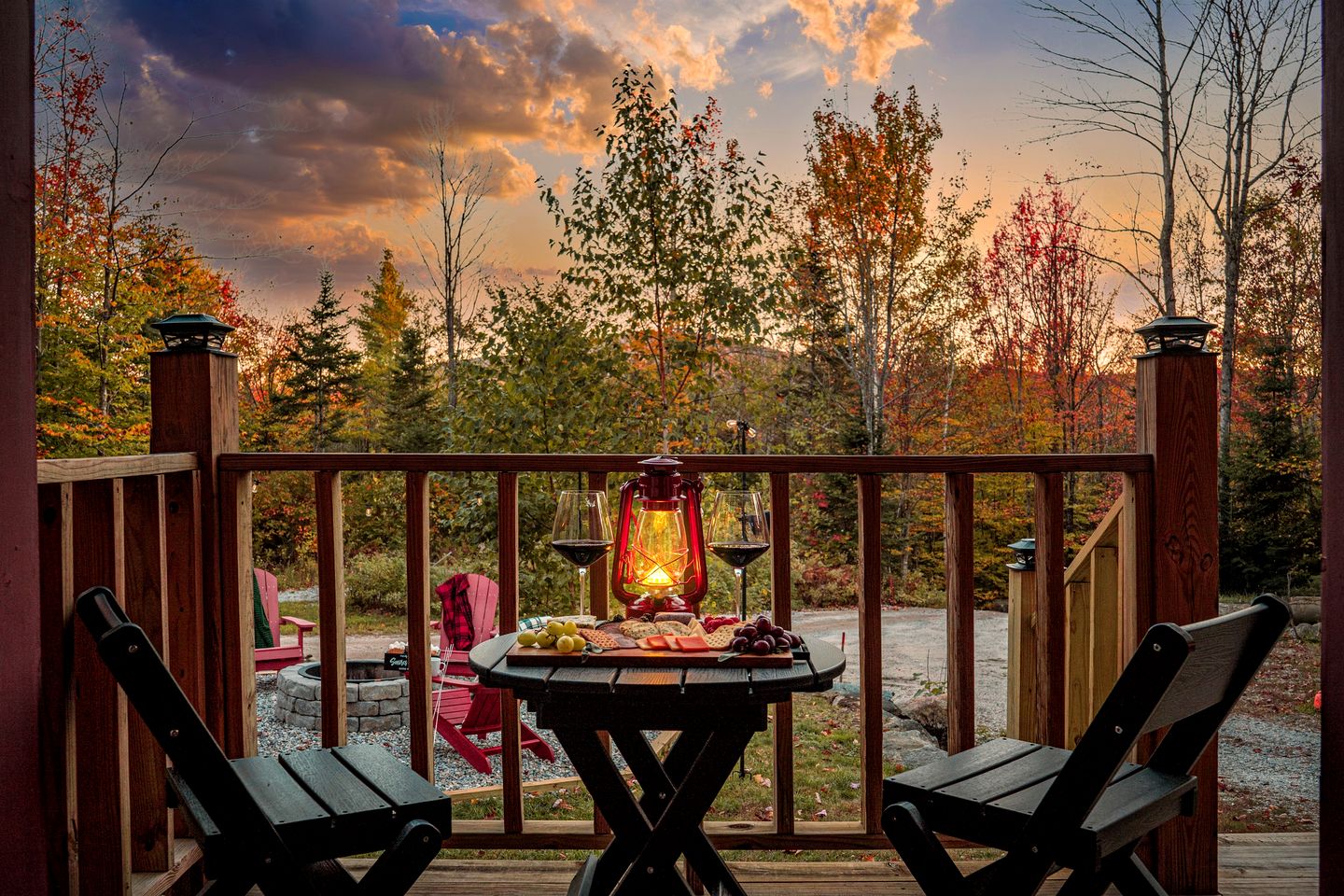 Peaceful Woodland Escape with Two Cabins, Firepit Nights & Hot Tubs in Bethel, Maine