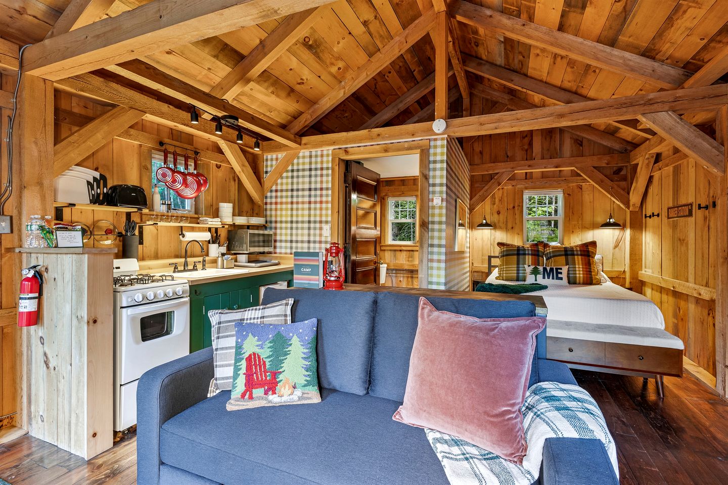 Peaceful Woodland Escape with Two Cabins, Firepit Nights & Hot Tubs in Bethel, Maine