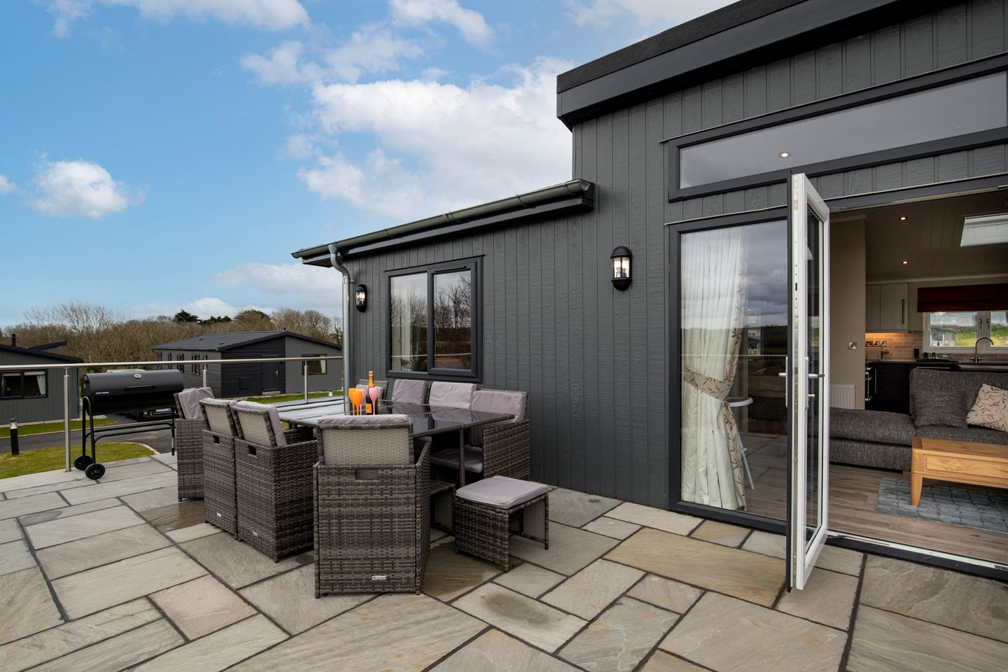 Exclusive Lodge Escape with Hot Tub by Tenby in Pembrokeshire, Wales