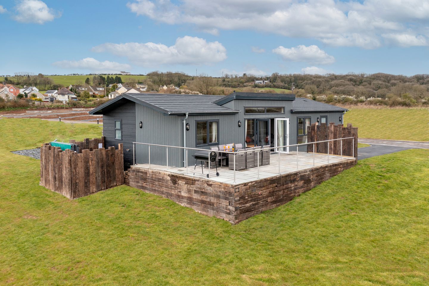 Exclusive Lodge Escape with Hot Tub by Tenby in Pembrokeshire, Wales