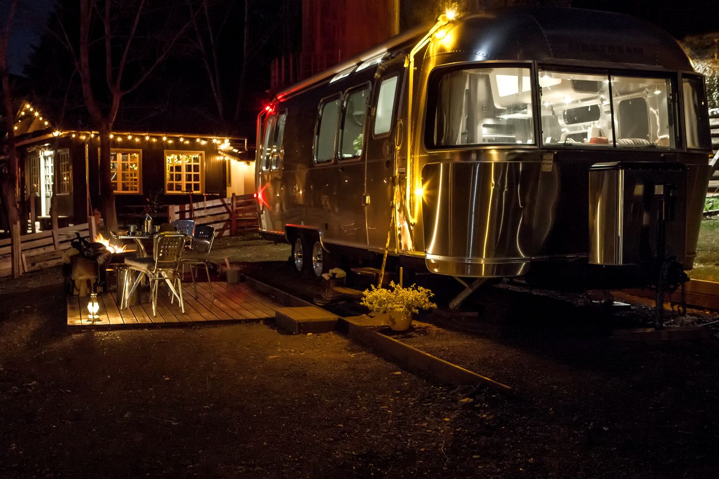 Luxurious Classic Airstream Rental for Two on Farm in Central Greece