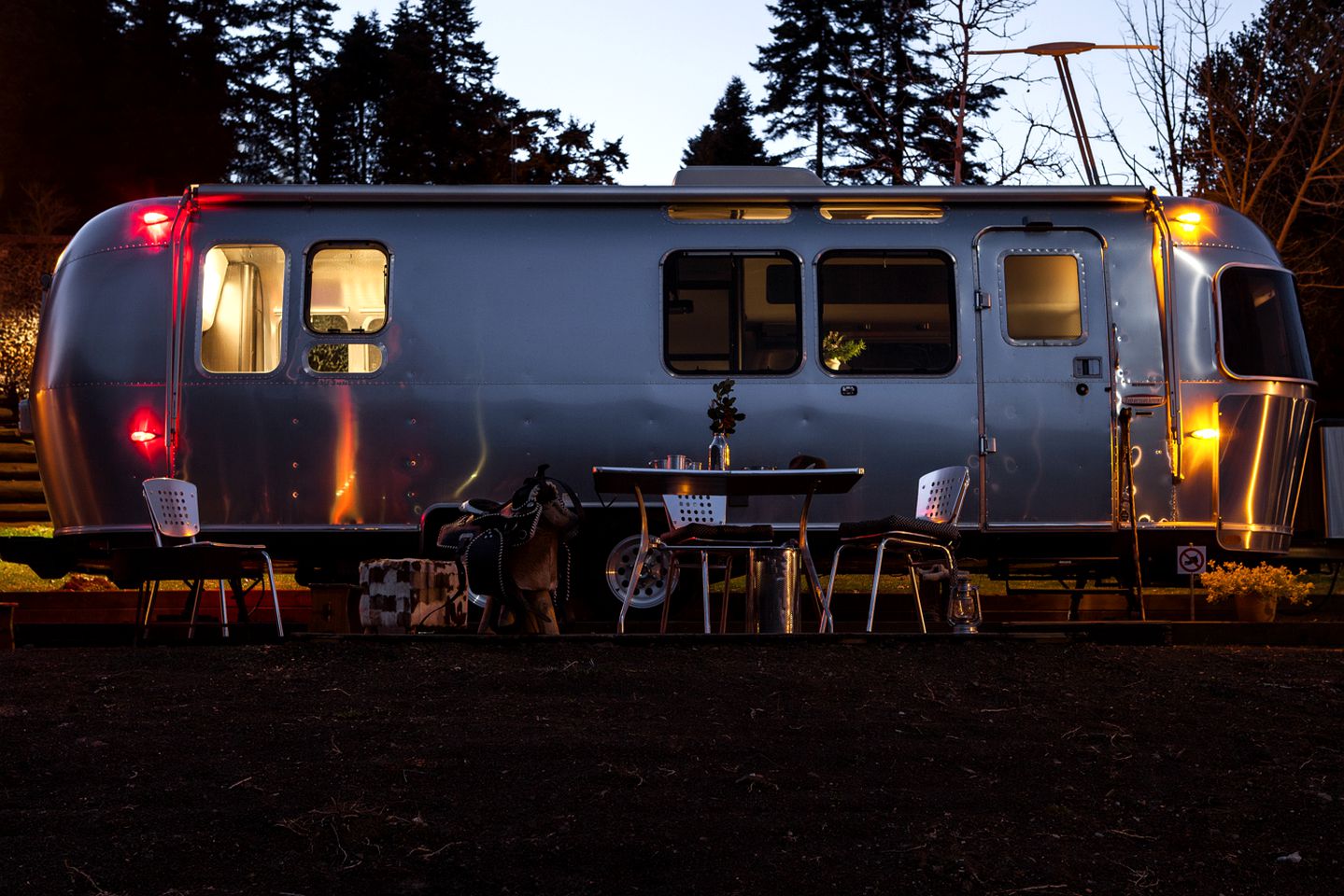 Luxurious Classic Airstream Rental for Two on Farm in Central Greece