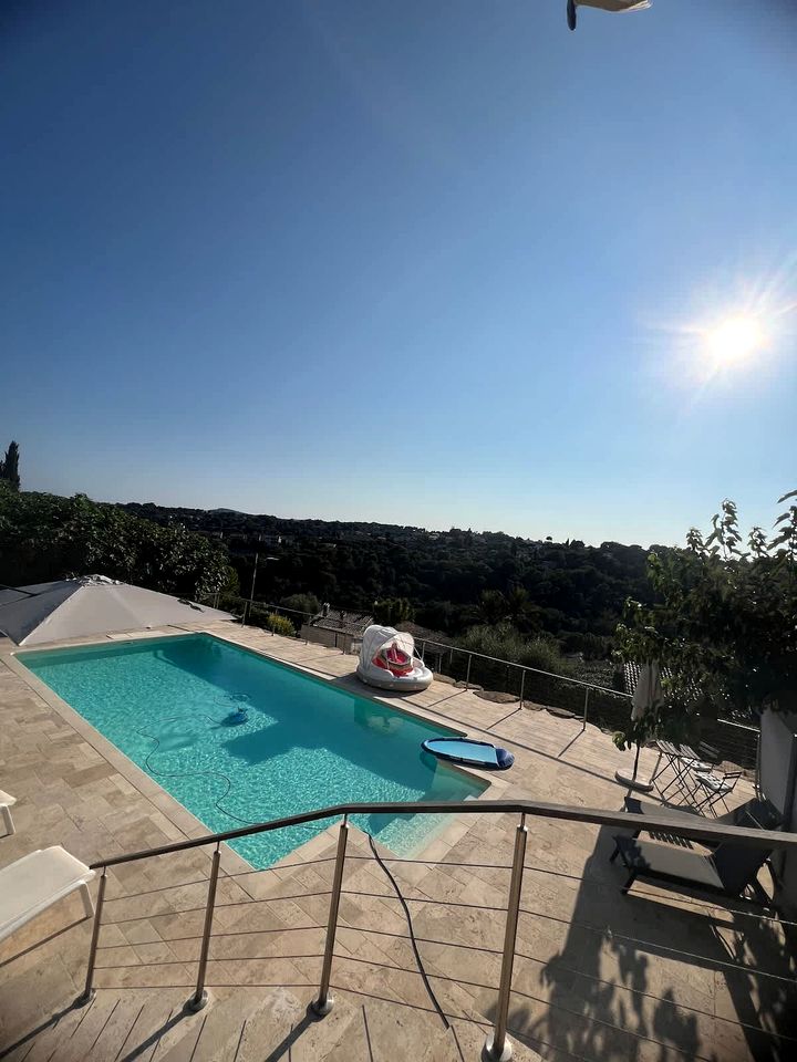 Elegant Hillside Villa with Panoramic Sunset Views & Private Pool Near Antibes, Biot, France