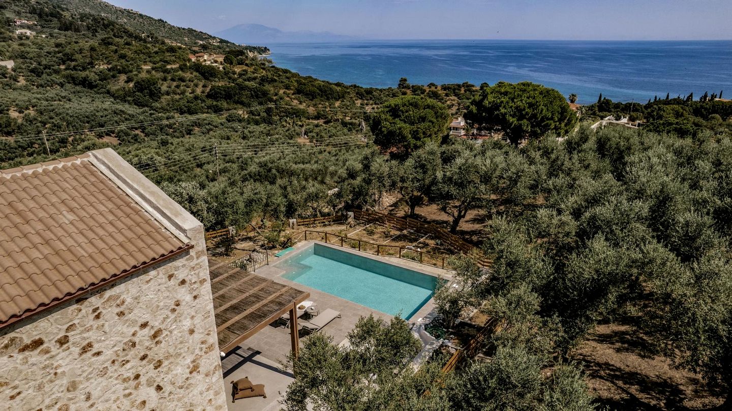 Modern Villa with Private Pool and Panoramic Views near Beaches in Zakynthos, Greece