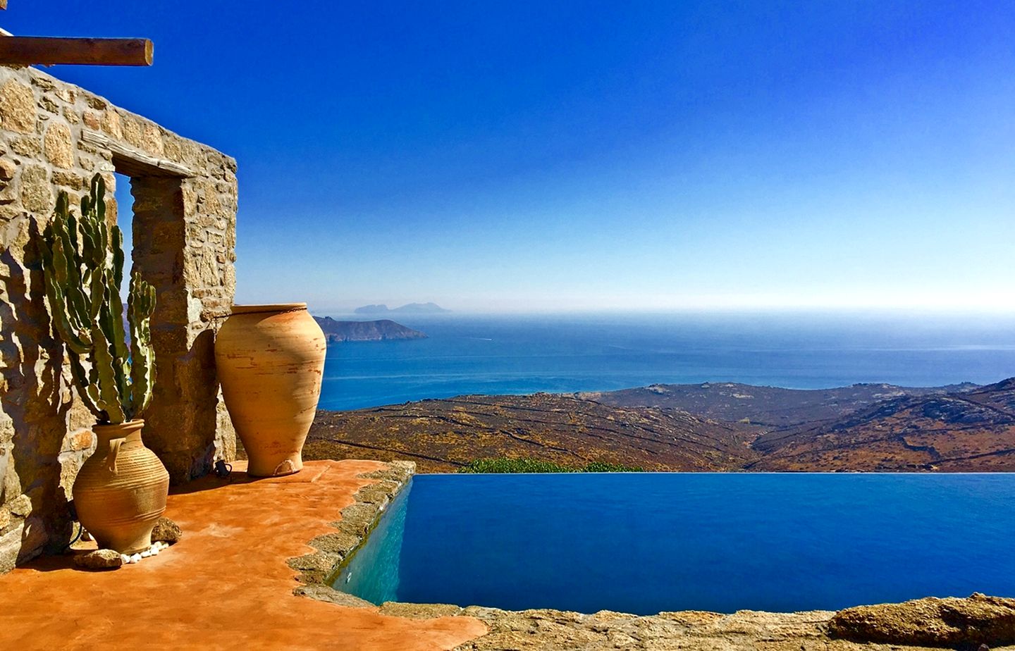 Luxurious Villa with Views of the Aegean Sea on the Island of Mykonos, Greece