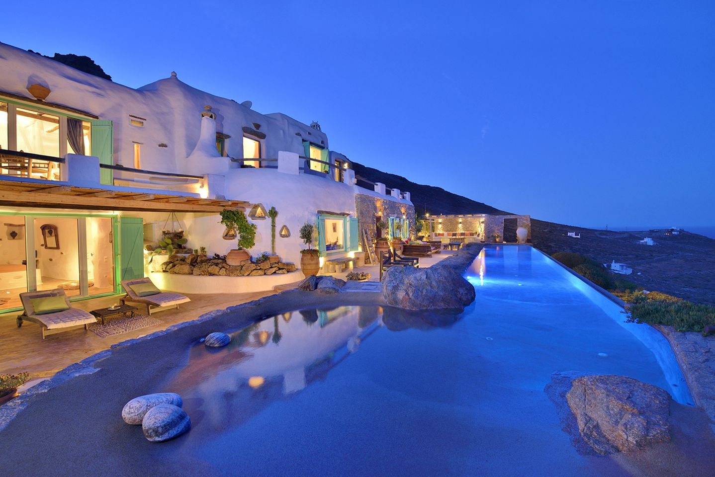 Luxurious Villa with Views of the Aegean Sea on the Island of Mykonos, Greece