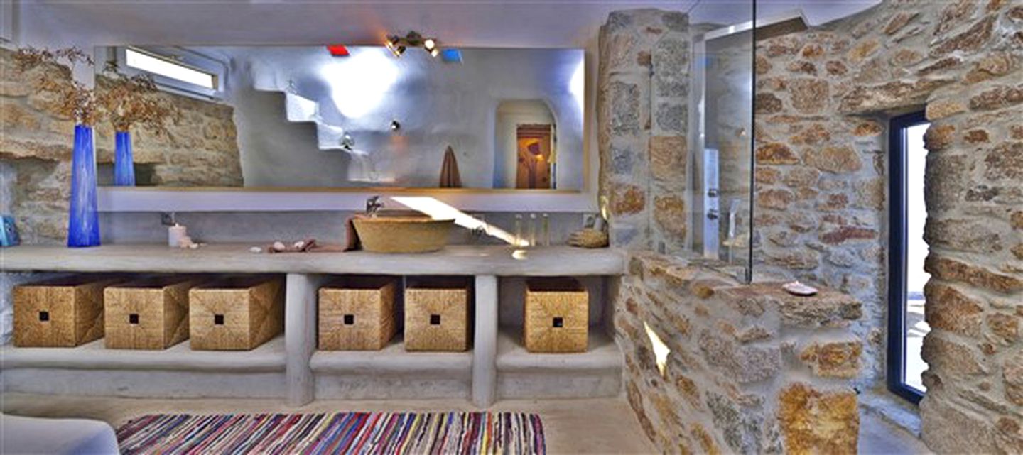 Luxurious Villa with Views of the Aegean Sea on the Island of Mykonos, Greece