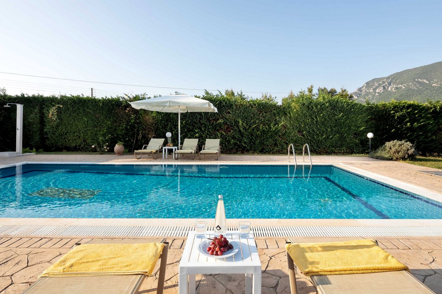 Elegant Seaside Villa with Private Pool and Garden near Prasoudi Beach, Corfu