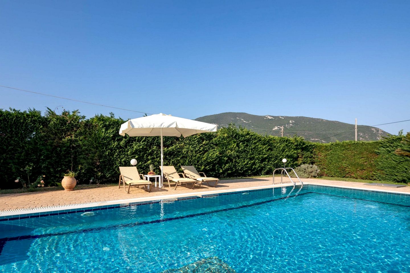 Elegant Seaside Villa with Private Pool and Garden near Prasoudi Beach, Corfu