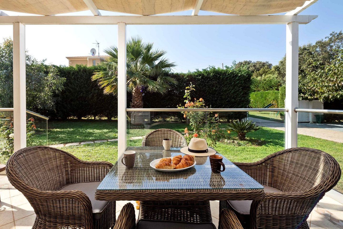 Elegant Seaside Villa with Private Pool and Garden near Prasoudi Beach, Corfu