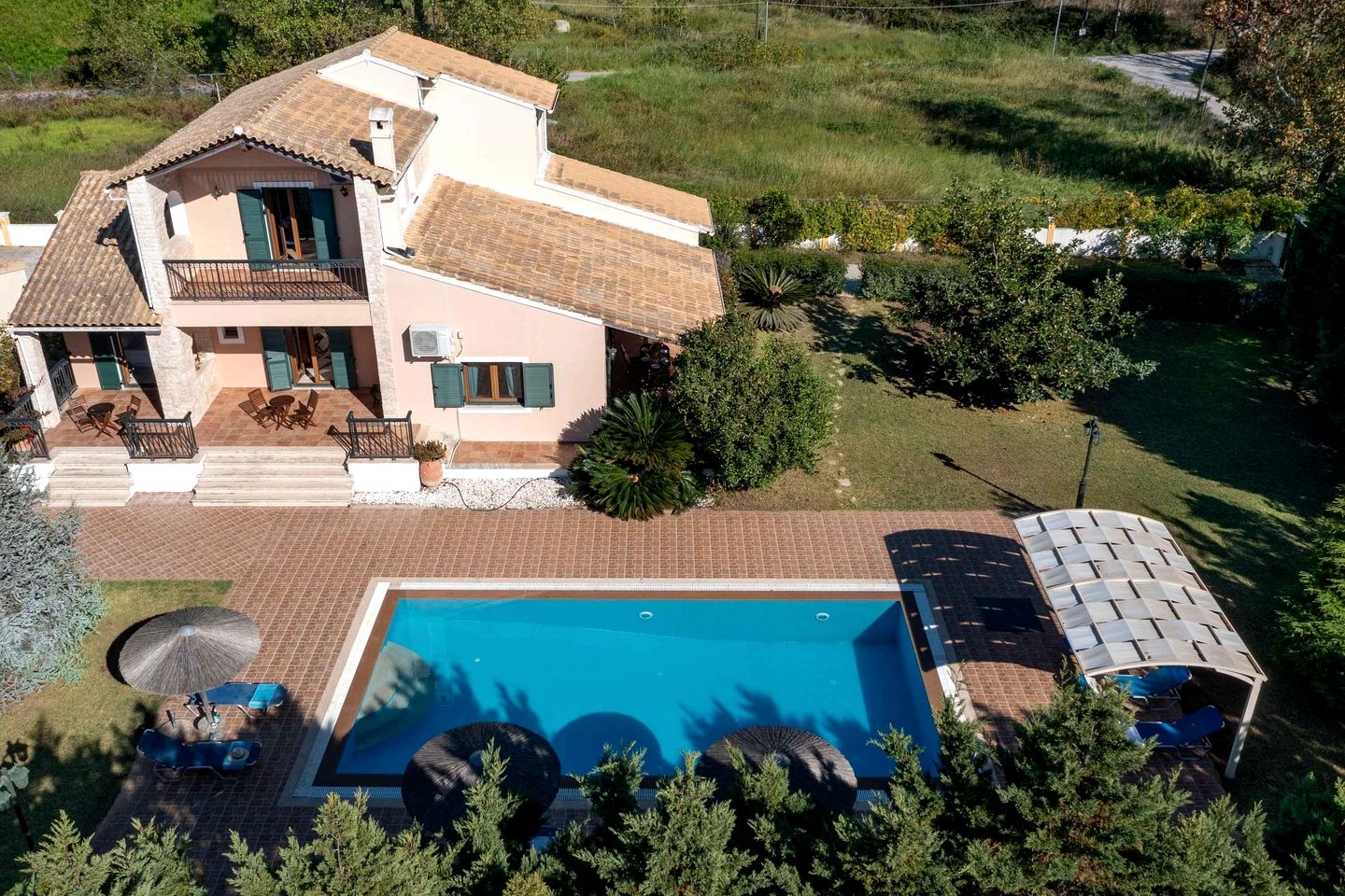 Elegant Family Villa with Private Pool near Halikounas Beach, Corfu