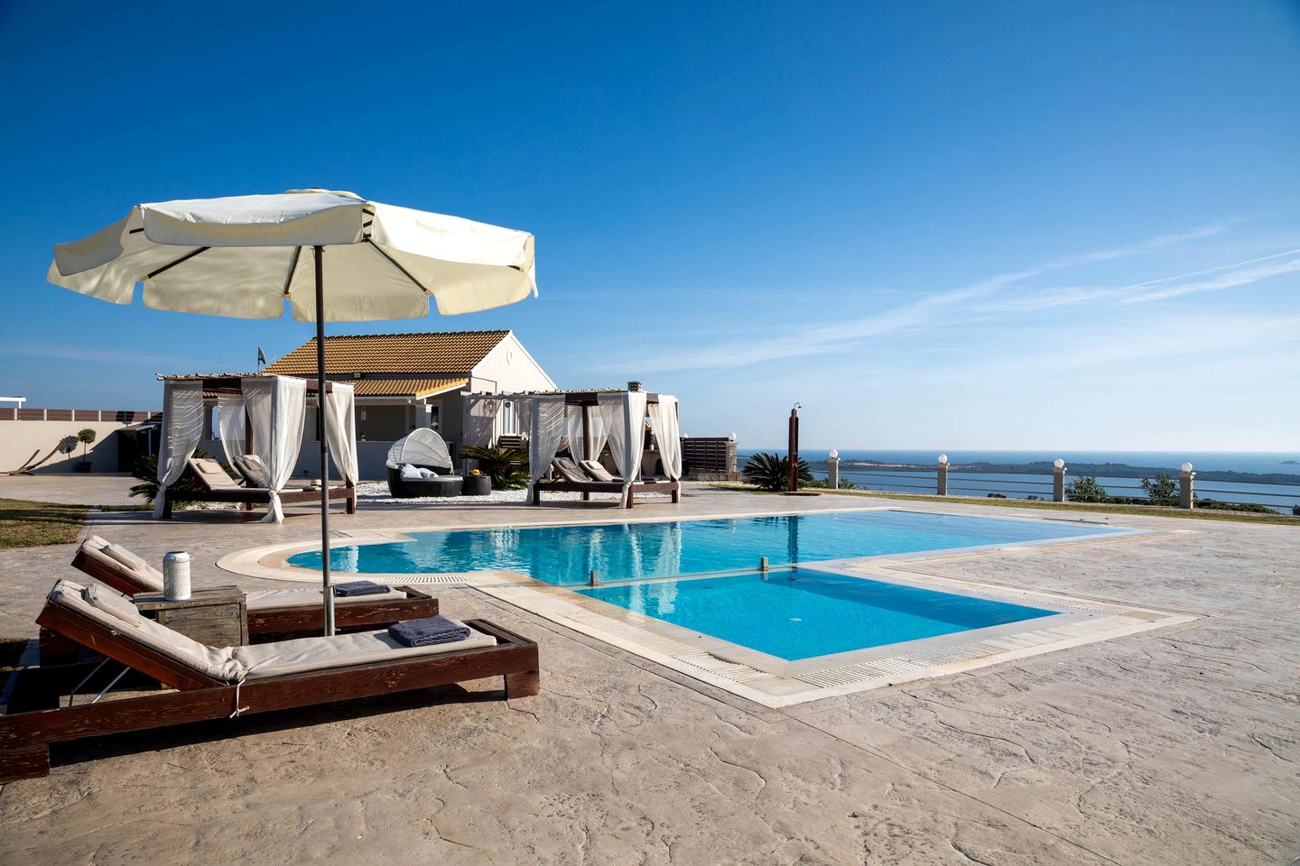 Enchanting Seaside Villa with Panoramic Views near Lake Korission, Corfu