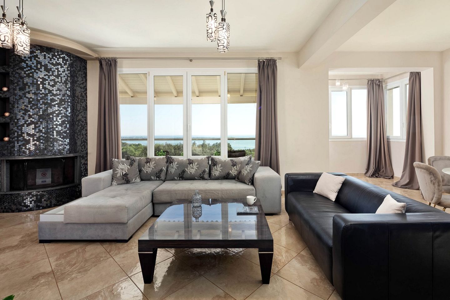 Enchanting Seaside Villa with Panoramic Views near Lake Korission, Corfu
