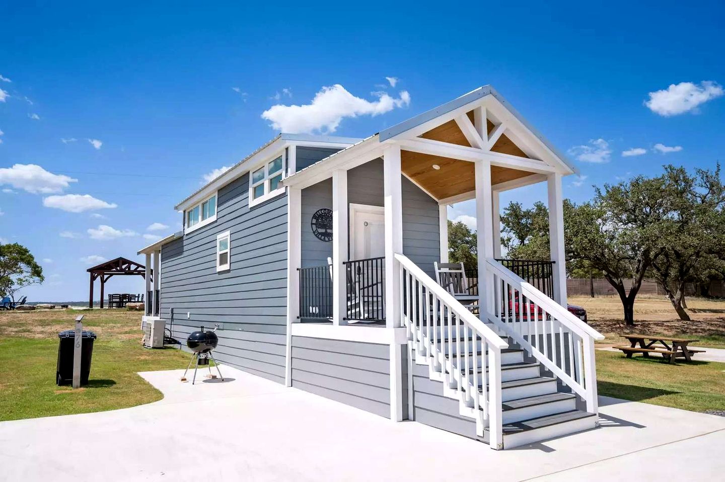 Chic Tiny Home Escape with Resort Pool Near Fredericksburg, TX