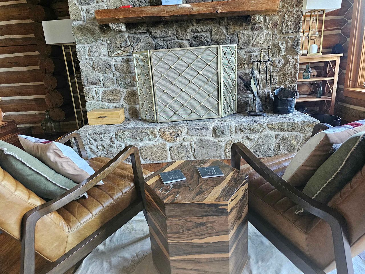 Luxury Montana-Style Log Estate with Private Vineyard & Spa Near Purcellville, VA