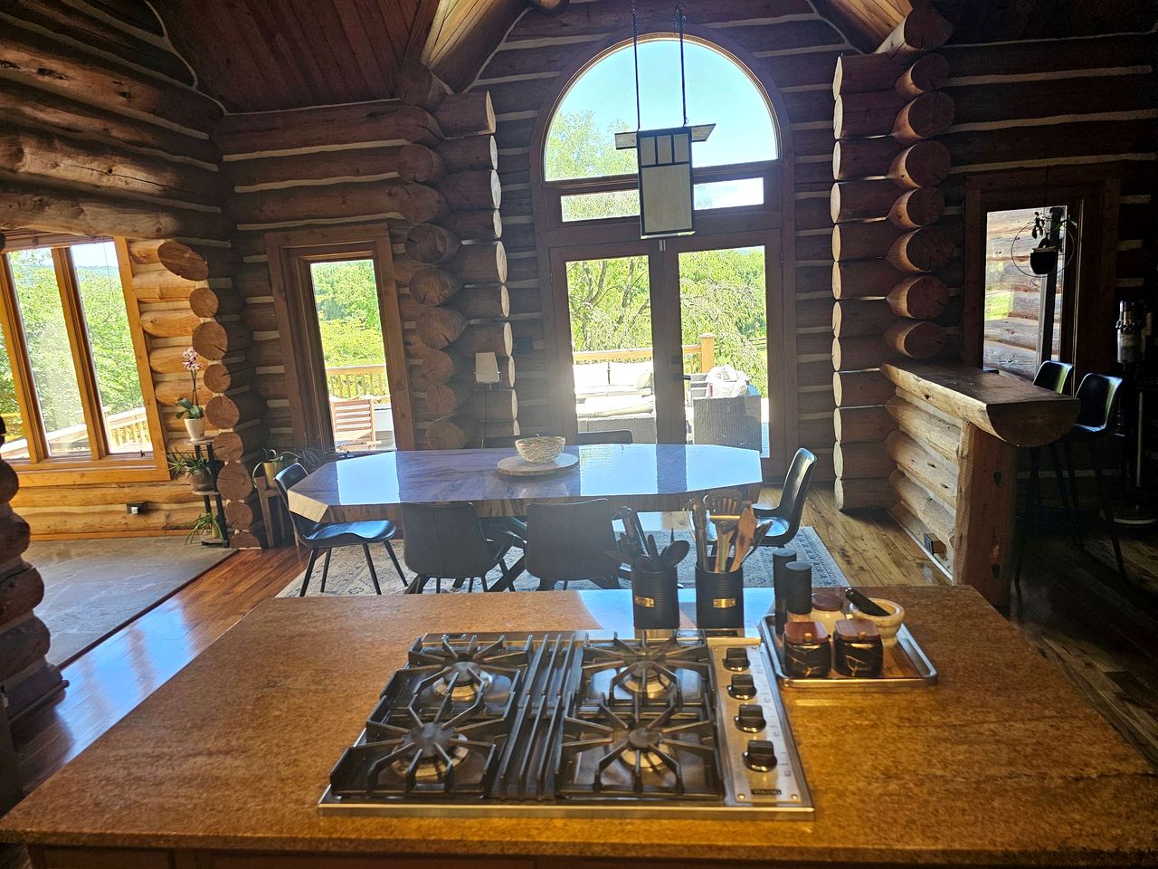 Luxury Montana-Style Log Estate with Private Vineyard & Spa Near Purcellville, VA