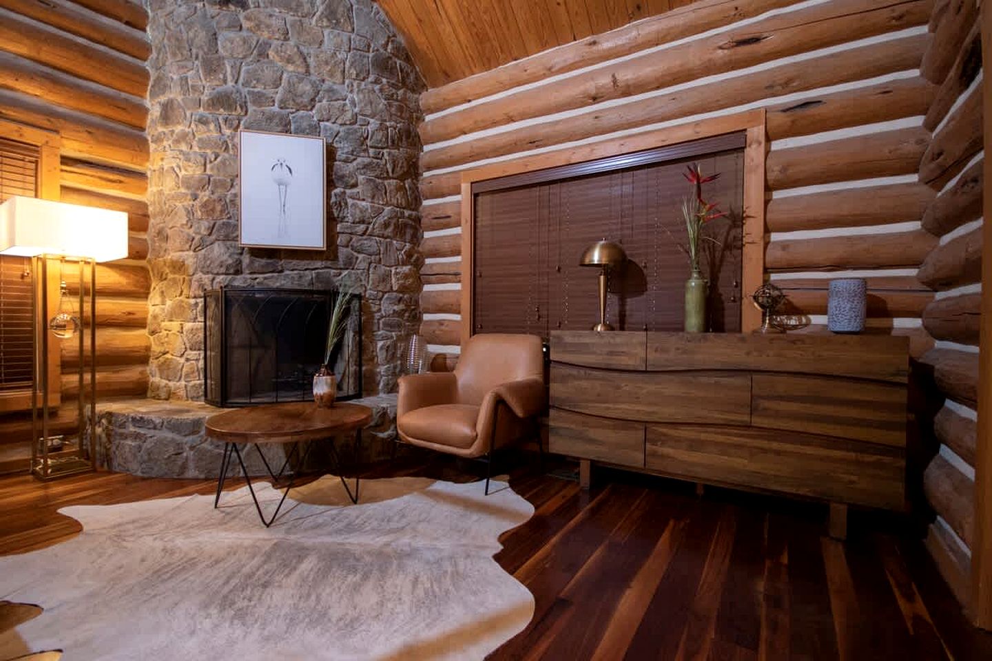 Luxury Montana-Style Log Estate with Private Vineyard & Spa Near Purcellville, VA