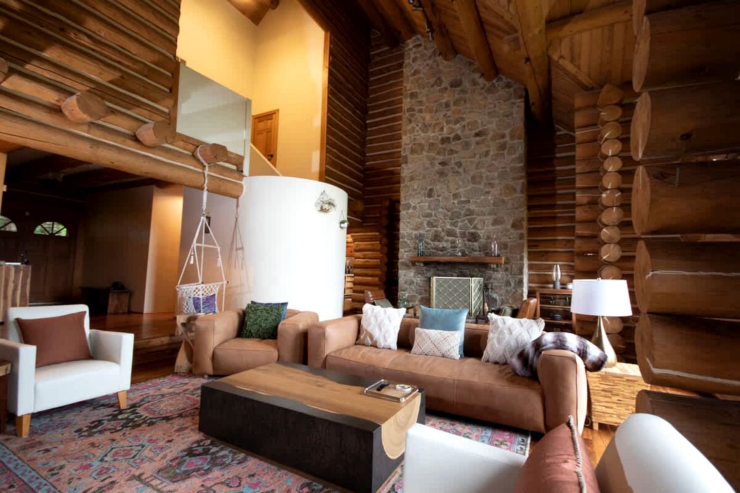 Luxury Montana-Style Log Estate with Private Vineyard & Spa Near Purcellville, VA