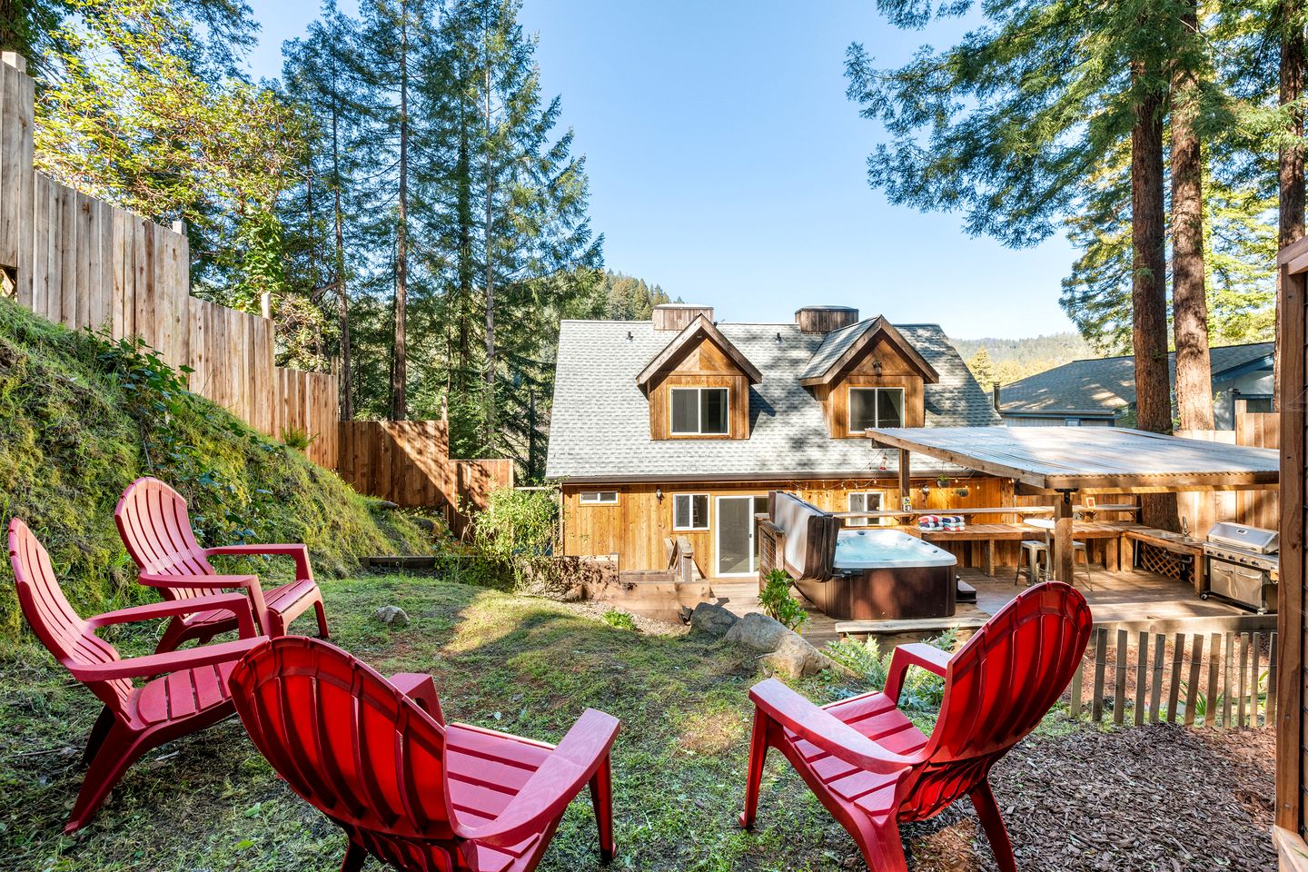 Rustic Modern Cabin with Charmingly Updated Interior in Guerneville, California
