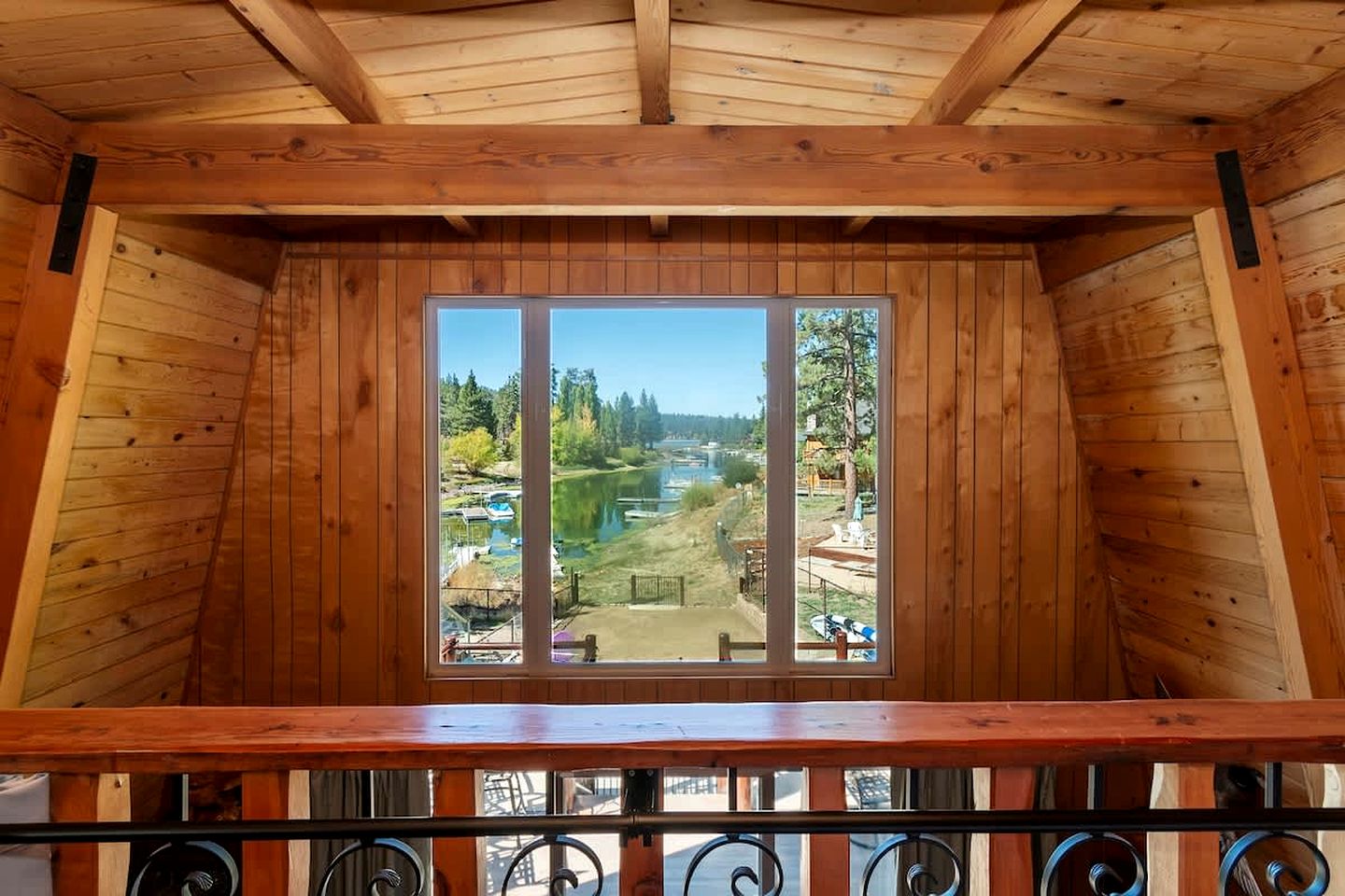 Cozy Lakefront Cabin with Firepit and Scenic Views near The Village in Big Bear, California