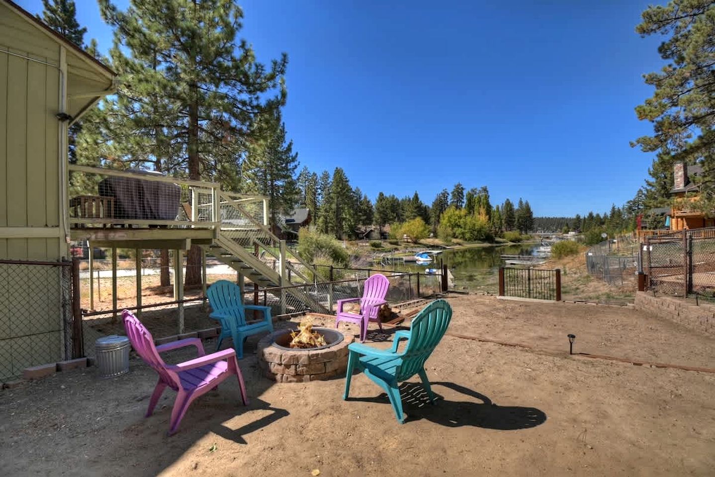 Cozy Lakefront Cabin with Firepit and Scenic Views near The Village in Big Bear, California