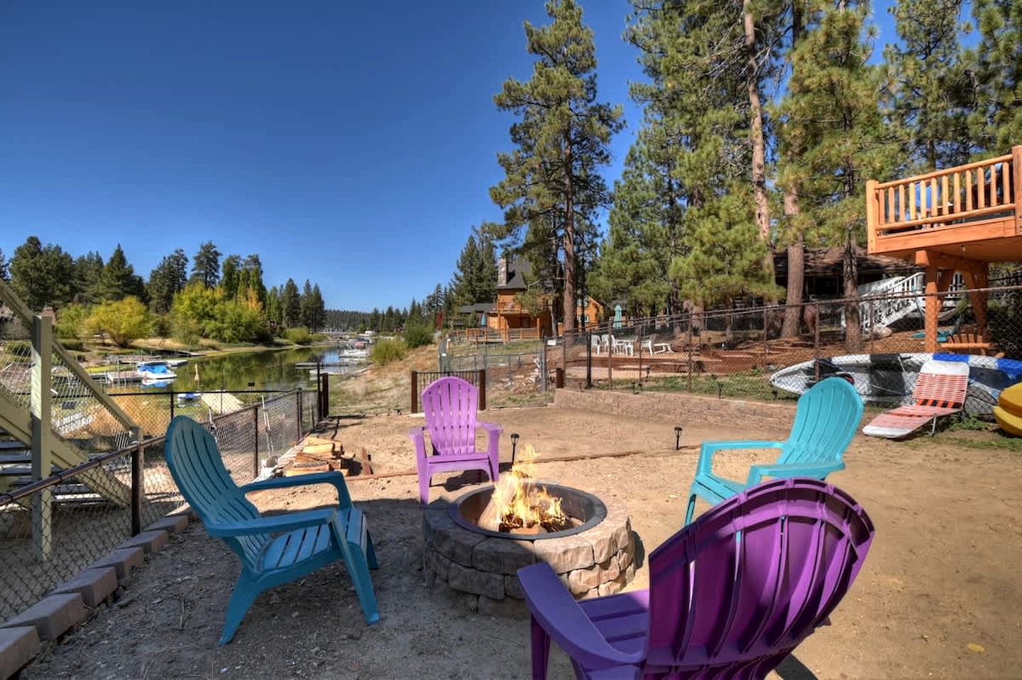 Cozy Lakefront Cabin with Firepit and Scenic Views near The Village in Big Bear, California