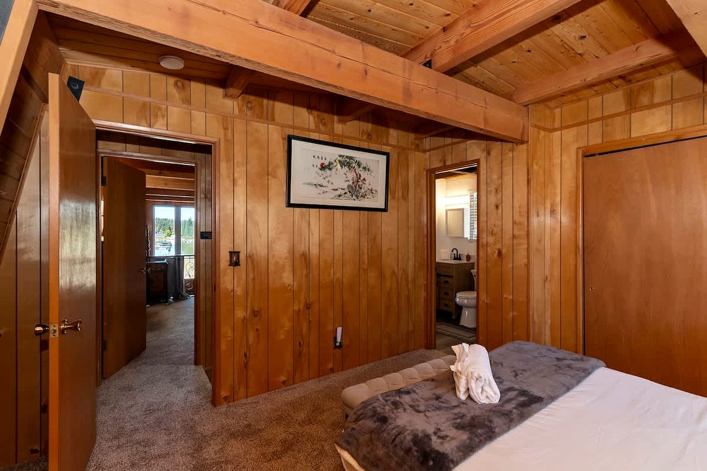 Cozy Lakefront Cabin with Firepit and Scenic Views near The Village in Big Bear, California