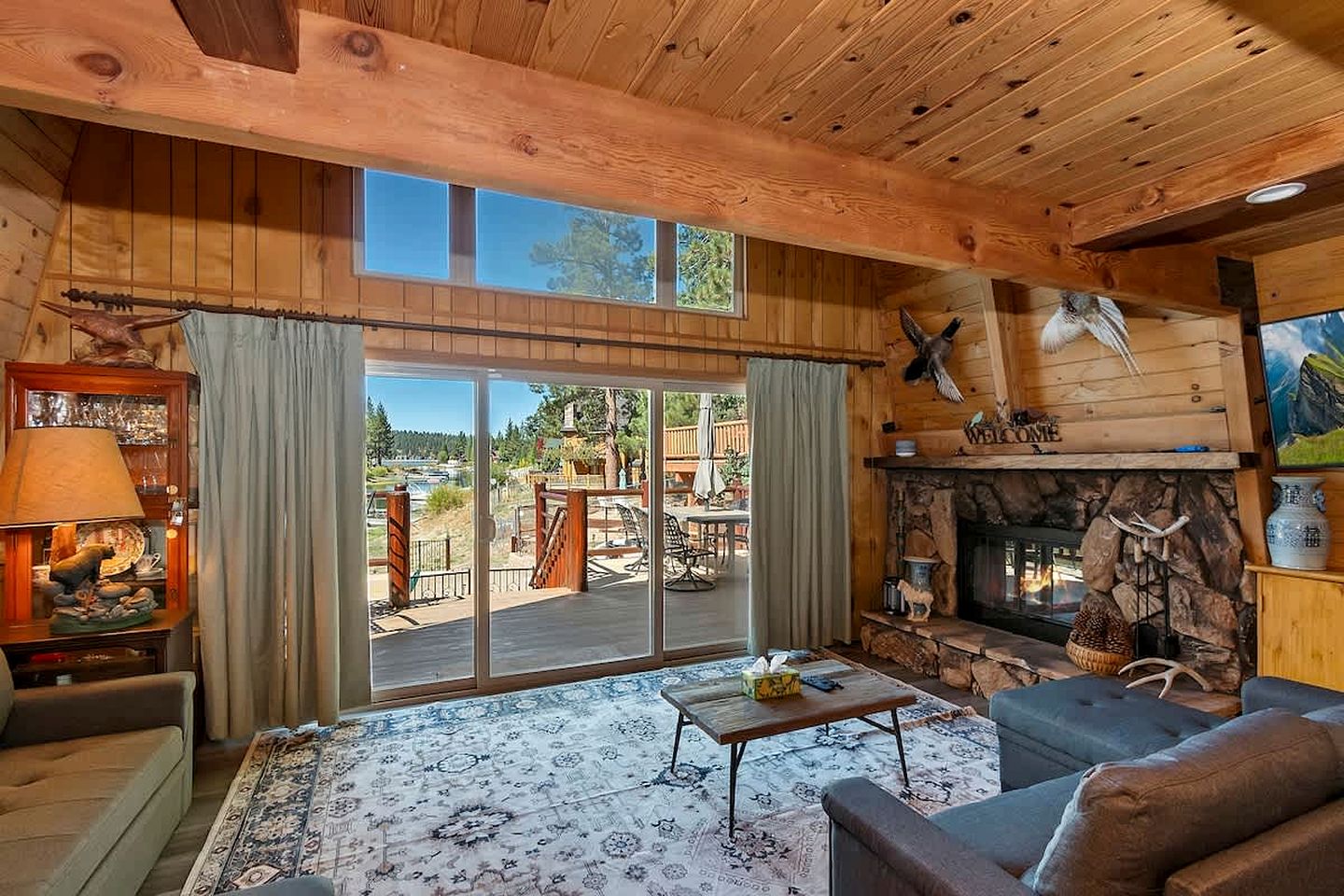 Cozy Lakefront Cabin with Firepit and Scenic Views near The Village in Big Bear, California