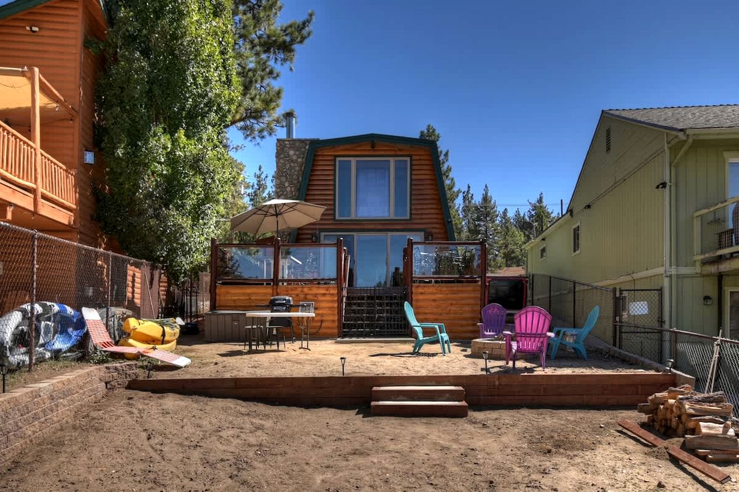 Cozy Lakefront Cabin with Firepit and Scenic Views near The Village in Big Bear, California