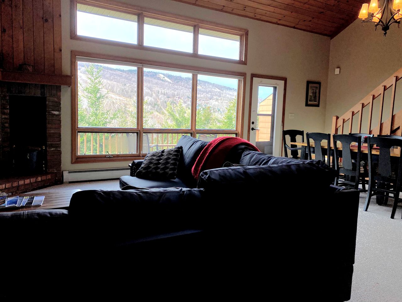 W1 Cozy and Comfortable Bretton Woods Condo with Ski Slope Views Fireplace in Carroll, NH